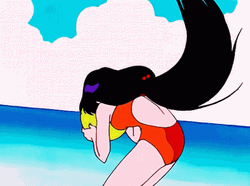 Sailor Mars And Moon Beach Volleyball GIF