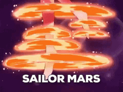  Sailor Mars Pose Fire Power GIF
