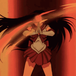 Sailor Mars Rei Hino Fire Power GIF