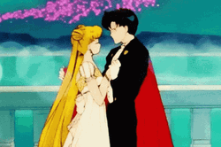Sailor Moon And Tuxedo Mask Kiss GIF