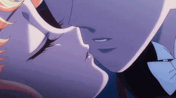 Sailor Moon And Tuxedo Mask Kiss At Night GIF