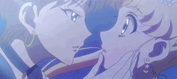 Sailor Moon And Tuxedo Mask Kiss Heavenly Background GIF