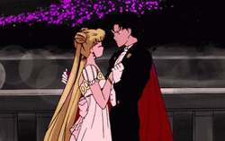 Sailor Moon And Tuxedo Mask Kiss GIF
