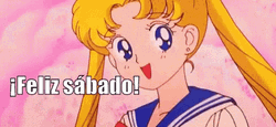 Sailor Moon Anime Feliz Sabado Peace Sign