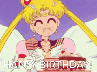 Sailor Moon Anime Happy Birthday GIF