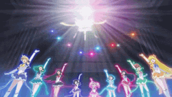 Sailor Moon Characters Transformation Ray Of Lights GIF