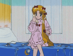 Sailor Moon Combing Long Hair GIF