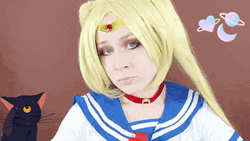 Sailor Moon Cosplayer Pouty Face GIF