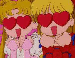 Sailor Moon Love Blinking Heart Eyes GIF
