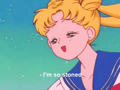 Sailor Moon Saying Im So Stoned GIF