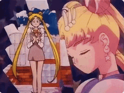 Sailor Moon Transformation Giggly Usagi GIF
