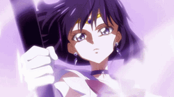 Sailor Moon Transformation Intense Eyes Sailor Saturn GIF