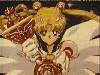 Sailor Moon Transformation Usagi Intense Eyes GIF