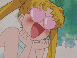 Sailor Moon Usagi Tsukino Heart Pumping Eyes GIF
