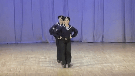 Sailor Russian Dance Performance GIF