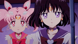 Sailor Saturn Hotaru Tomoe Chibiusa Shocked Surprised GIF