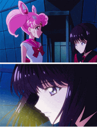 Sailor Saturn Hotaru Tomoe Chibiusa Yukata  GIF
