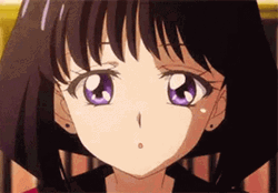 Sailor Saturn Hotaru Tomoe Shocked Surprise Smile  GIF