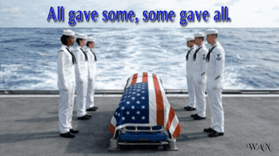 Sailors Around Coffin Saying All Gave Some Some Gave All GIF