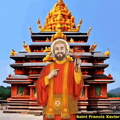 Saint Francis Xavier In Front Of Tall Building GIF