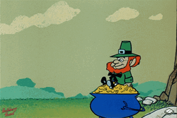 Saint Patricks Day Disappearing Leprechaun GIF