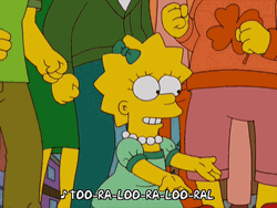 Saint Patricks Day Lisa Simpson Befriends Leprechaun GIF