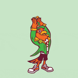 Saint Patricks Day Rooster Confetti GIF