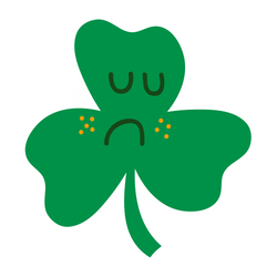 Saint Patricks Day Sad Clover Leaf GIF