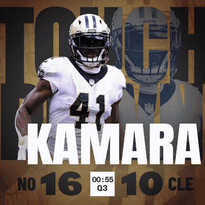 Saints Kamara Time 00:55 GIF