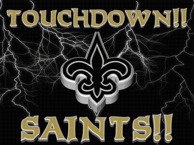 Saints Sign With Lightning Background GIF