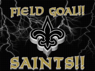 Saints Word On Black Background With Lightning GIF
