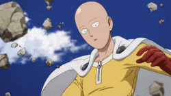Saitama Floating Attack By Genos GIF