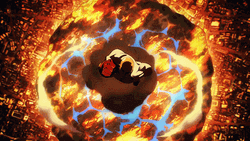 Saitama Powerful Flying & Blasting Technique GIF