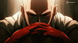 Saitama Serious Thinking GIF