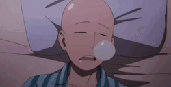 Saitama Sleeping & Snoring GIF