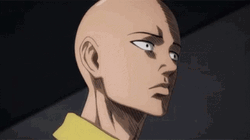 Saitama Weird Staring GIF