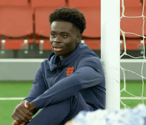Saka Interview In The Soccer Field GIF