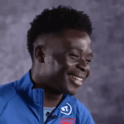 Saka Laugh While Talking GIF