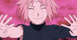 Sakura Haruno Stretching Arms GIF