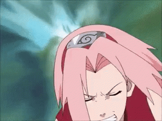 Sakura Throwing Naruto Funny GIF
