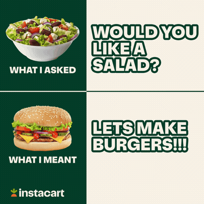 Salad Hamburger Poster Would You Like Salad Lets Make Burgers GIF