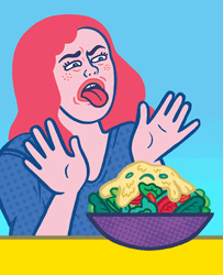 Salad Yuck Cartoon Art GIF