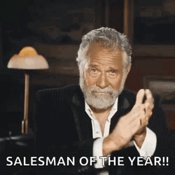 Salesman Of The Year Man Clapping Selling GIF