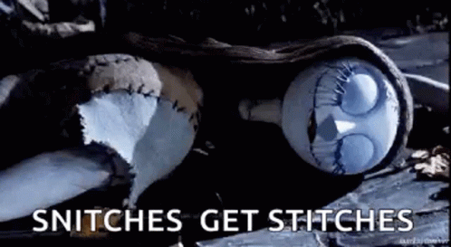 Sally From The Nightmare Before Christmas Is Laying On The Ground With Stitches On Her Face . GIF