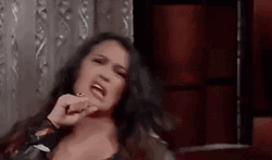 Salma Hayek Drunk Singing GIF
