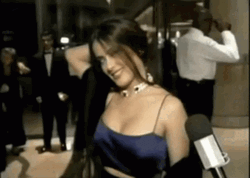 Salma Hayek Hair Flip GIF
