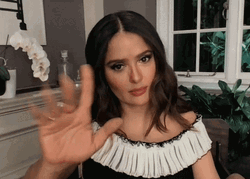  Salma Hayek No Hand Sign GIF