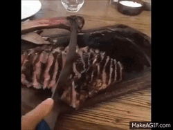 Salt Bae Salting Steak Cuts GIF