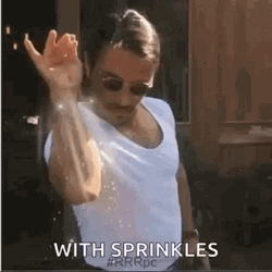 Salt Bae With Sprinkles GIF