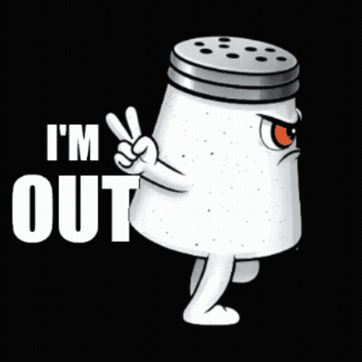 Salt Shaker Giving Peace Sign I M Out GIF